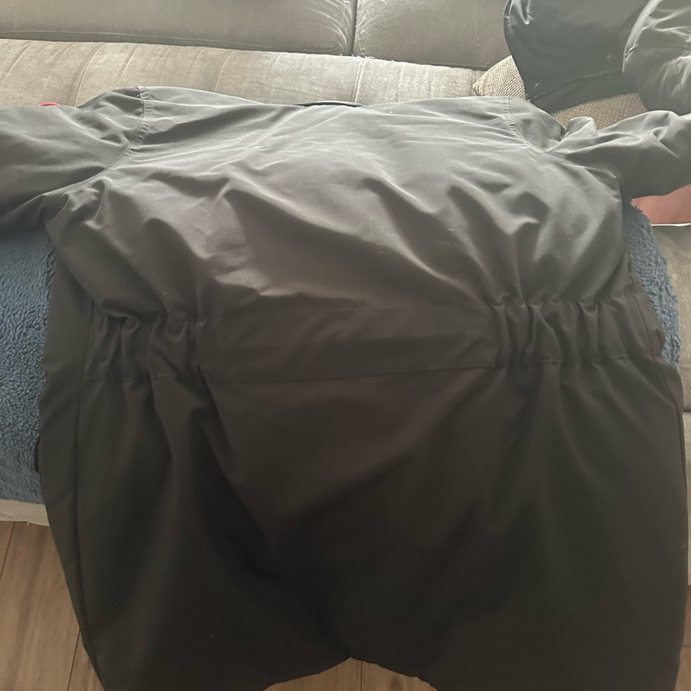Canada Goose Black Jacket with Red and Blue Logo - Picture 3 of 6